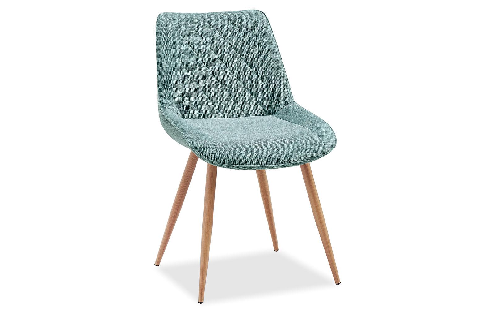 Chair Yvetta, turquoise/wood