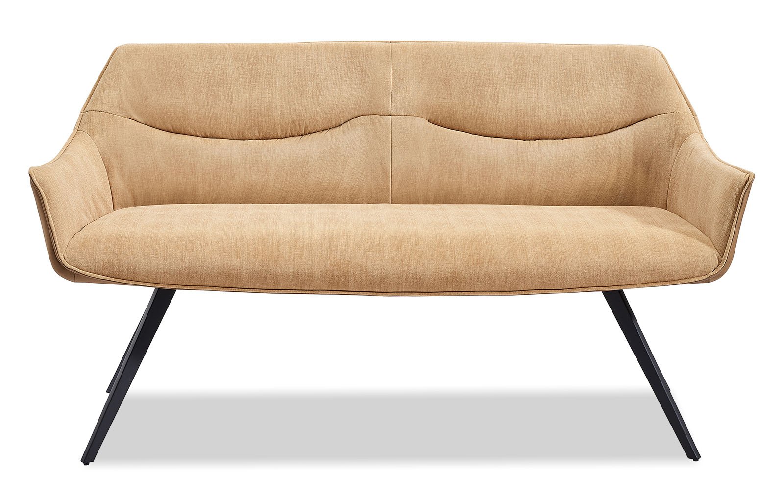 Sofa Cintia 2-seater, caramel/black