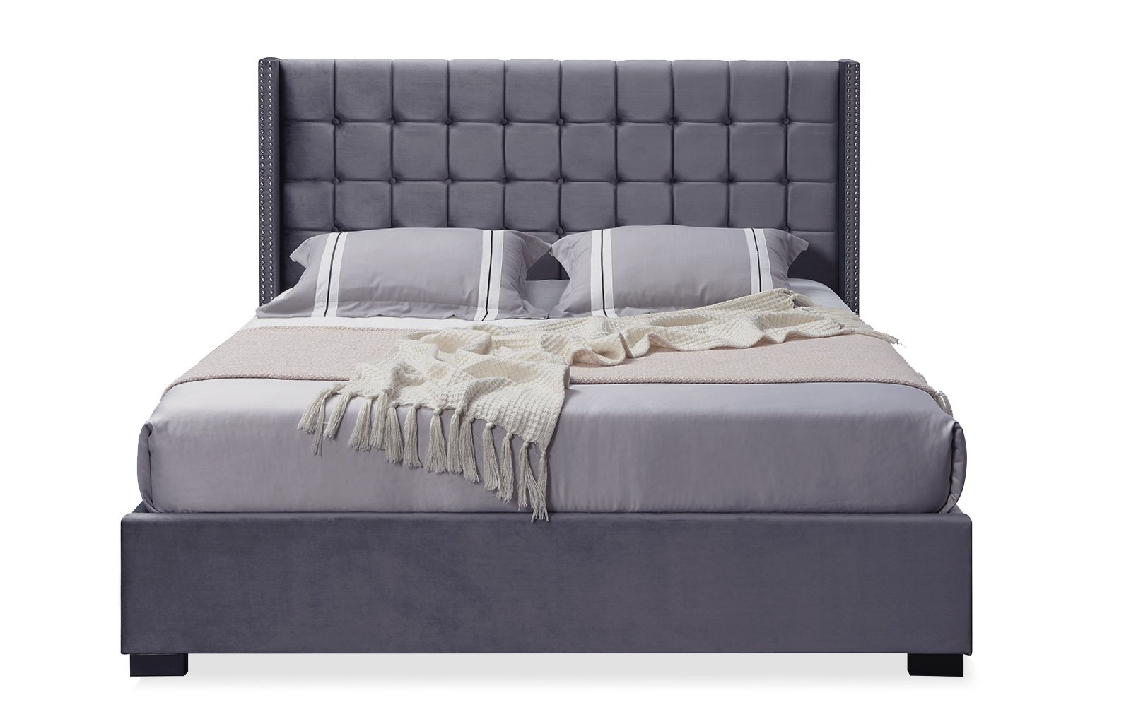 Bed Vivien, gray