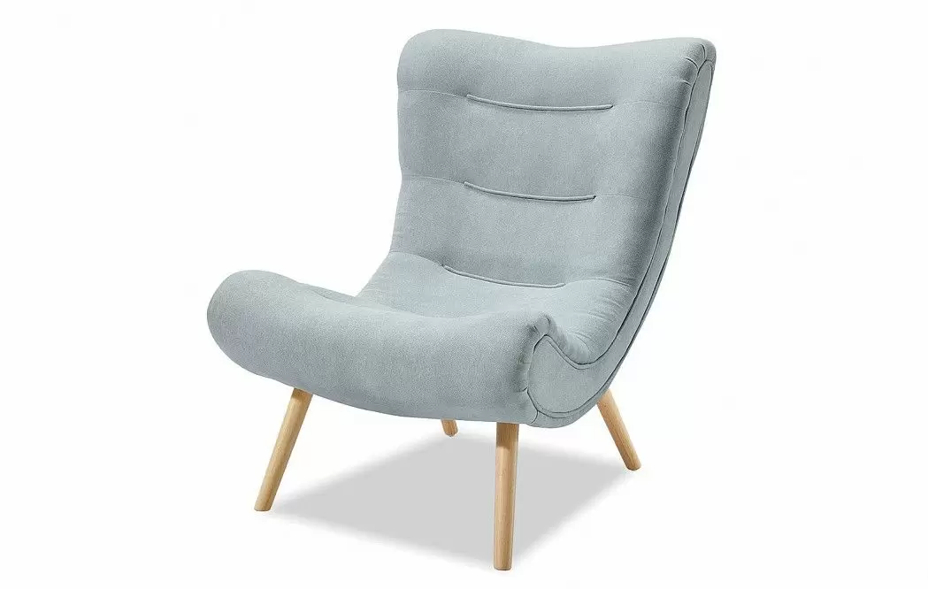 Armchair and ottoman Dolce Vita, mint/natural