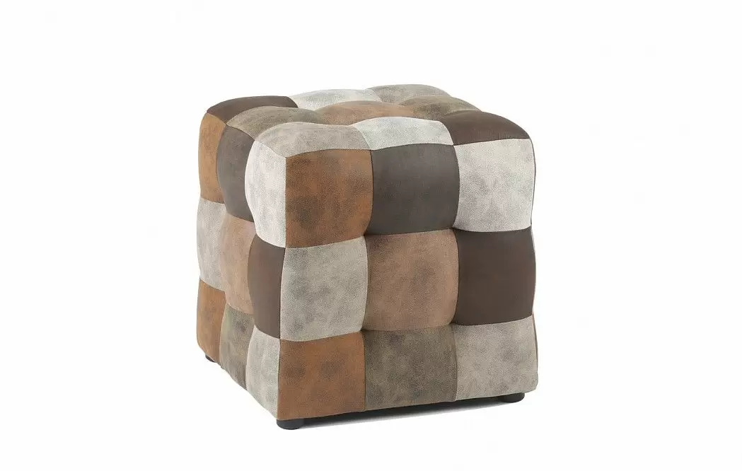 Pouf "Trendy" Brown Patchwork